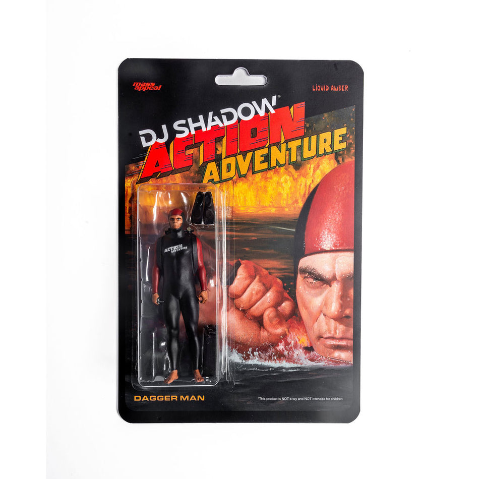 DJ Shadow Action Adventure "Dagger Man" Hand Painted 3.75" Sculpture (Action Figure Style Statue / Art Piece)