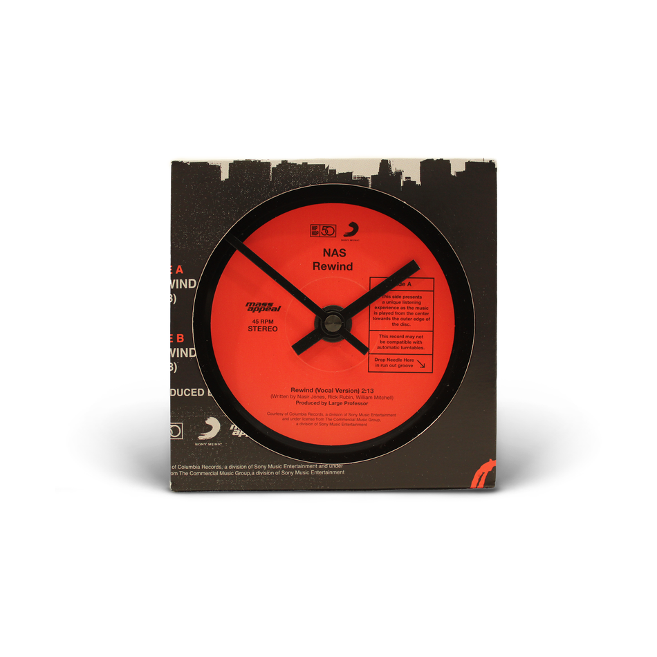 Nas - Rewind - Handmade Vinyl Clock