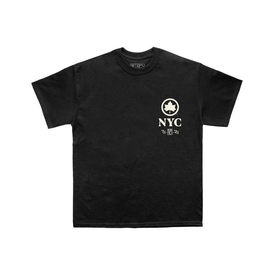 HH50: Hip Hop 50 x NYC Parks "Started Out in the Park" Park Jams (Black T-Shirt)