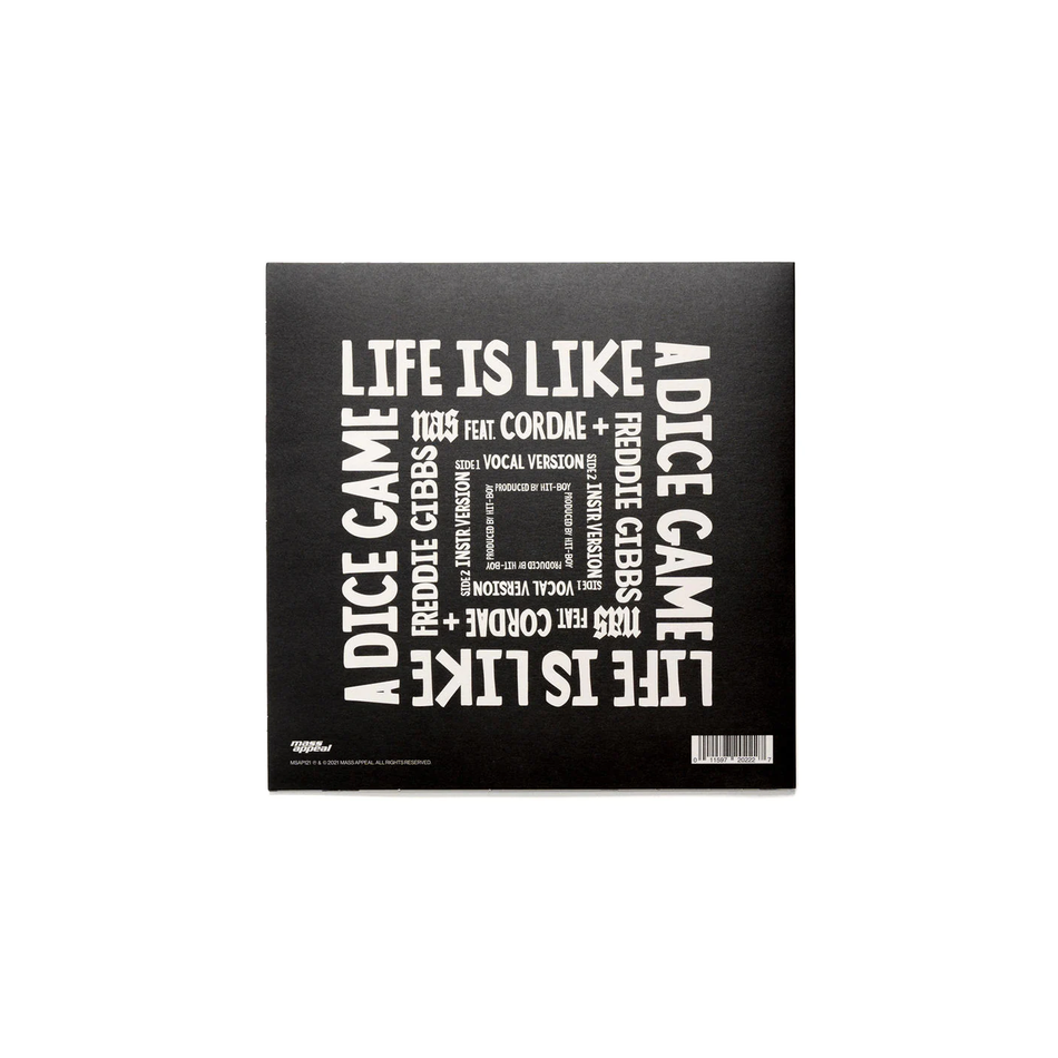 Nas "Life is like a Dice Game" 45 RPM 7" Vinyl Single ft. Cordae & Freddie Gibbs