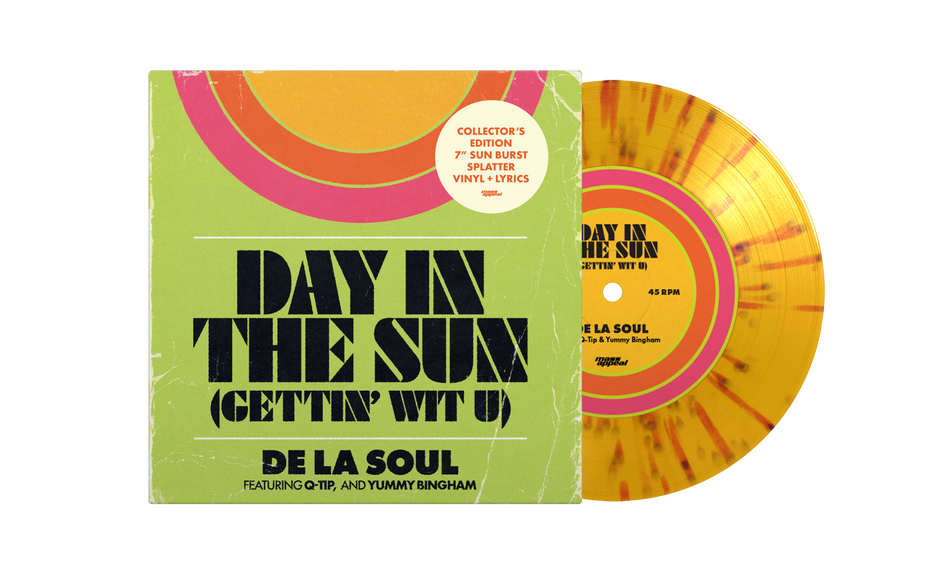 De La Soul - Day In The Sun (Gettin' Wit U) ft Q-Tip & Yummy Bingham - Sunburst Splatter 7" Vinyl