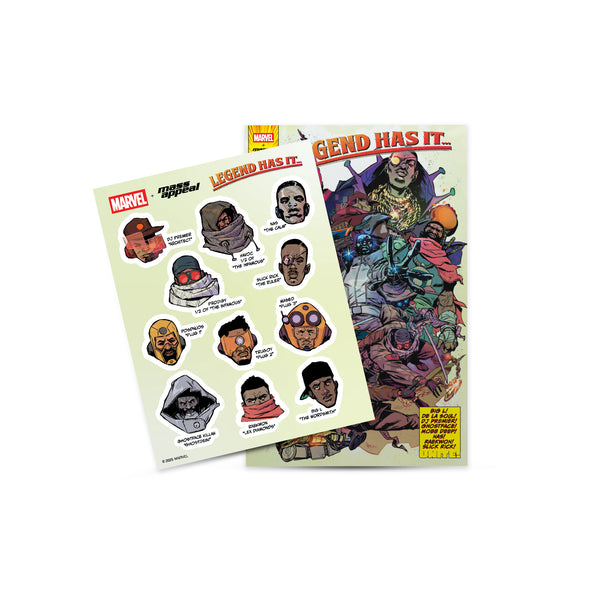 Mass Appeal x Marvel Presents - Legend Has It #1 (STICKER BUNDLE)
