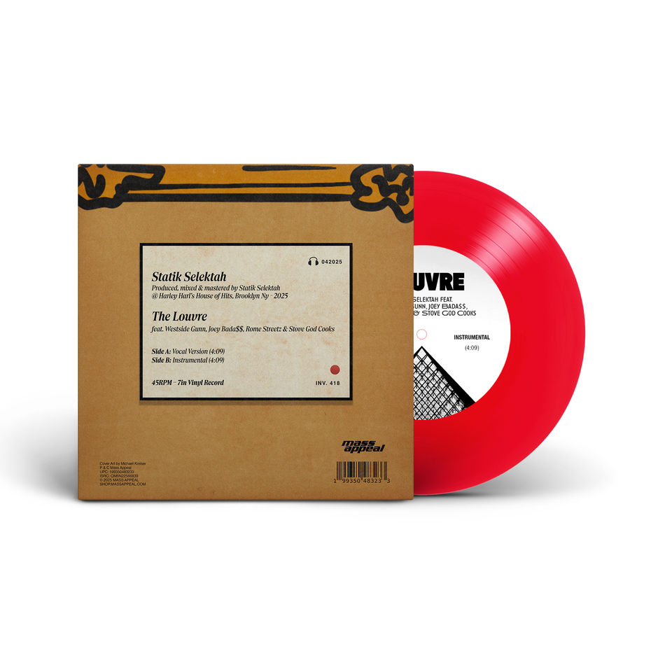 Statik Selektah - The Louvre - 7" Vinyl Single - Standard Red Version