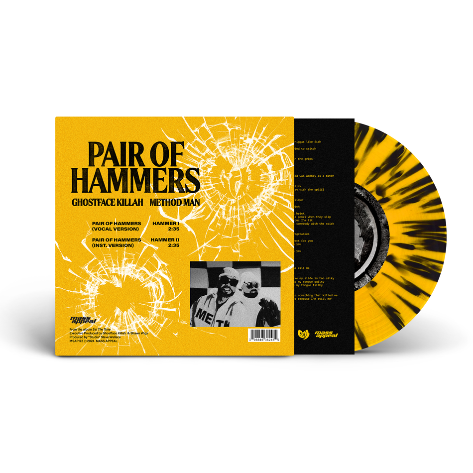 Ghostface Killah ft. Method Man "Pair of Hammers" - Killer Bee Splattered Vinyl 7" Single