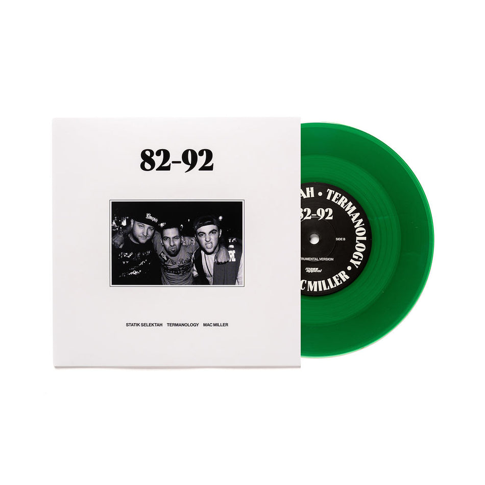 Statik Selektah & Termanology ft. Mac Miller "82 92" (GREEN VERSION) 45 7" Vinyl Single
